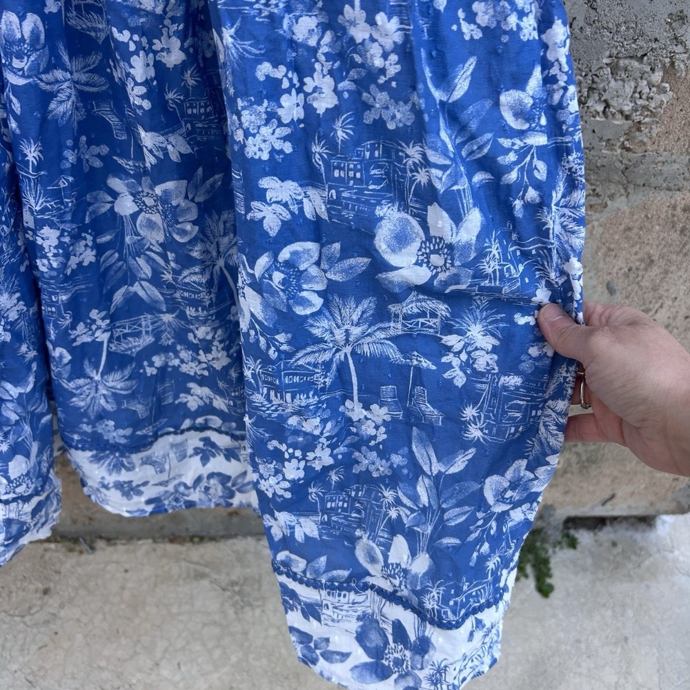 Haute Hippie Beach Vacation Sundress Kids 12 Cotton Tiered Floral Maxi Dress - Picture 4 of 4
